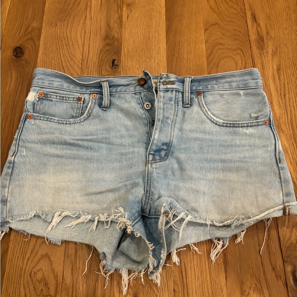 Madewell Blue Jean Shorts Cut-Off Style
